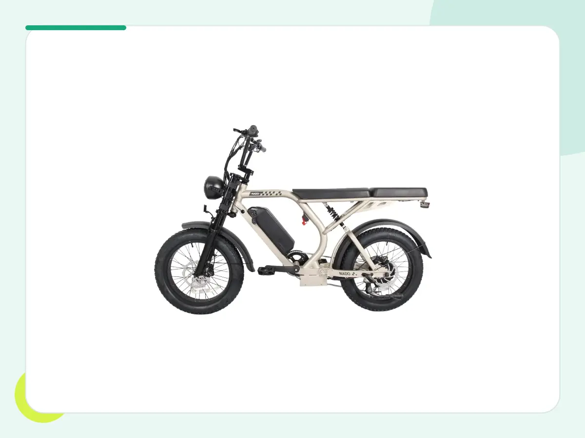 Bicicleta elétrica Nado K3 750W em vista lateral